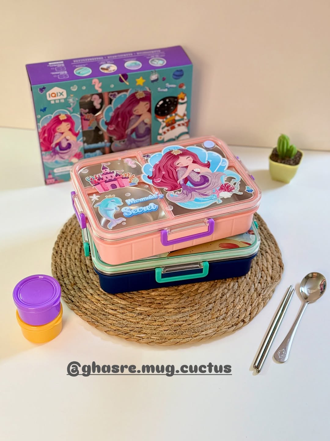 ظرف غذا قاطی نشو واشر دار کاسه دار پری‌دریایی و فضانورد کد ۱۳۳