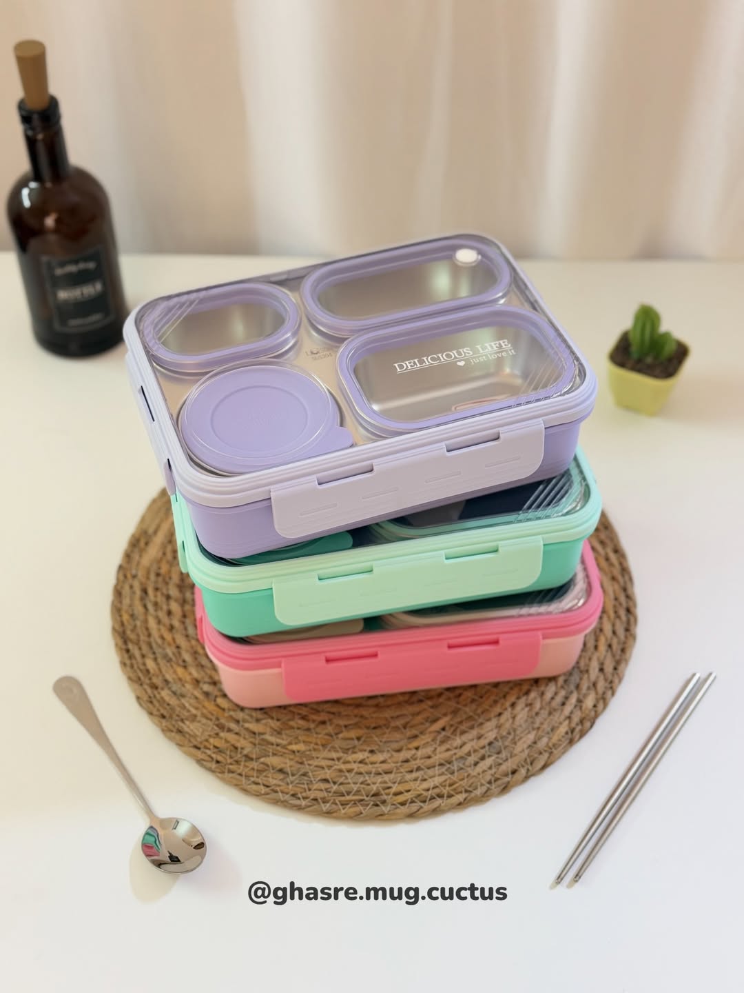 ظرف غذا واشر دار کاسه استیل دار بدون مخلوط شدن مواد غذایی کد 163